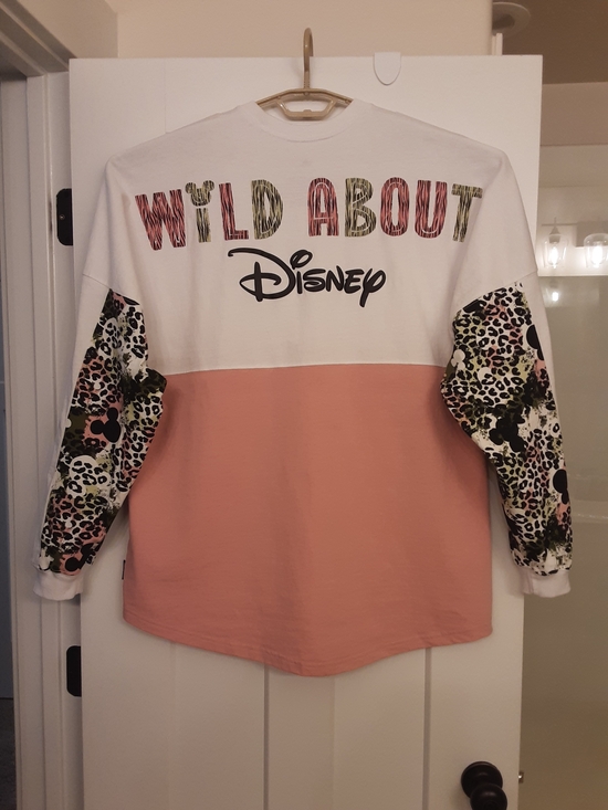 Disney Tops - Disney 'Wild About Disney' Spirit Jersey - White, Pink & Multicolor Sleeves